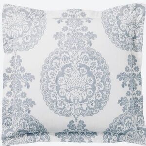 Damask Lucianna Pottery Barn European square pillow case gray green